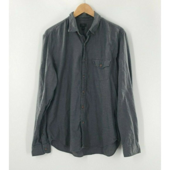 J.CREW Other - J.Crew‎ Men's Grey Button Up Shirt Size L 100% Cotton